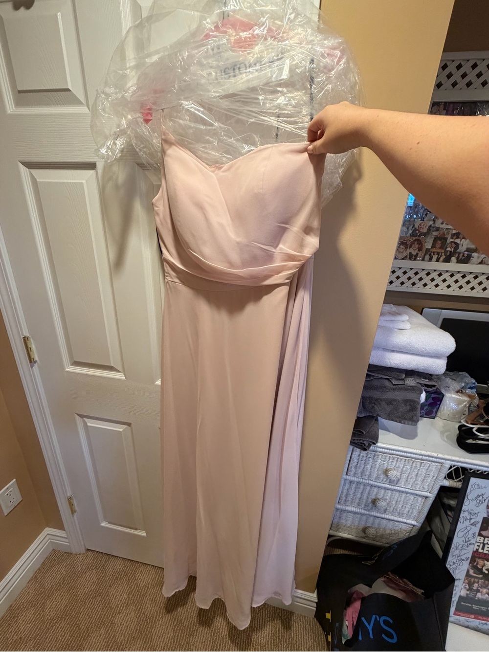 SORELLA VITA One Shoulder Light Blush Pink Gown